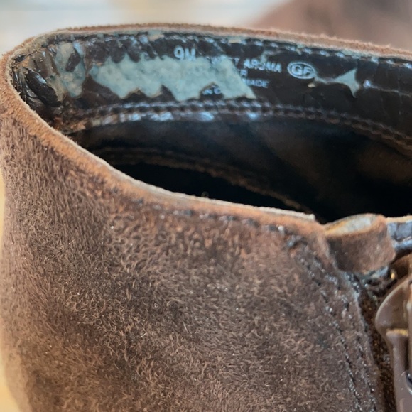 AEROSOLES Sweet Aroma Brown Suede Booties - Picture 5 of 5